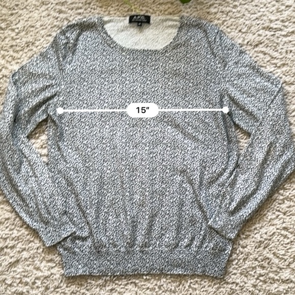 A.P.C Printed Knit printed lightweight sweater size M - Picture 2 of 5
